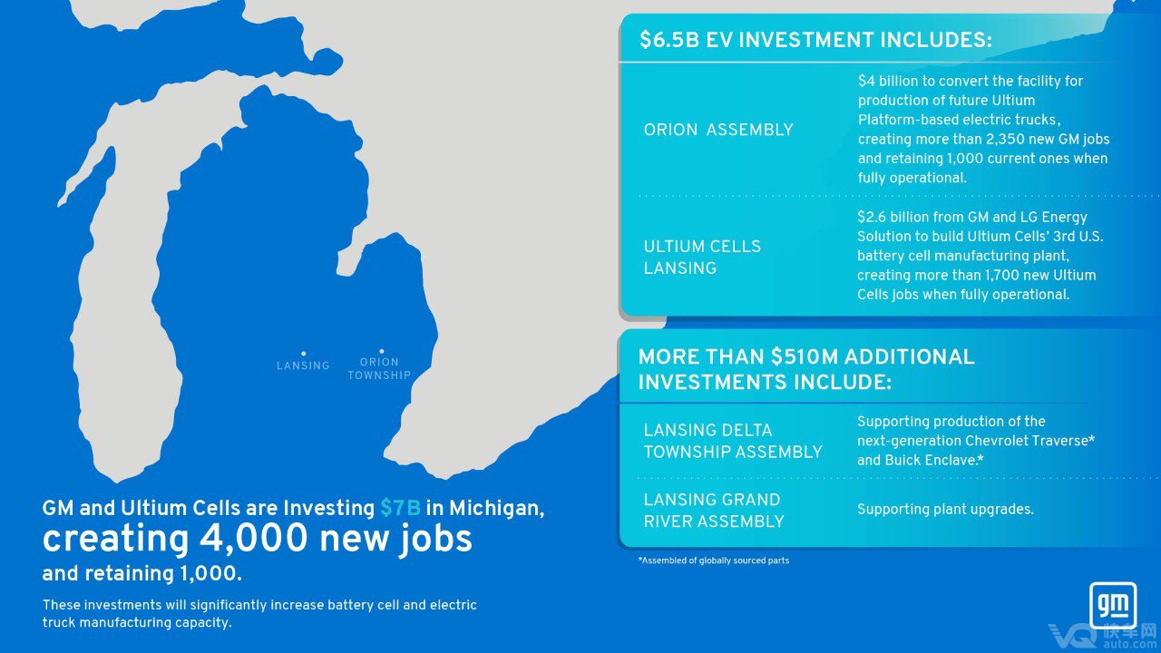 通用宣布史上最大单笔投资 北美电动车产能将达百万辆